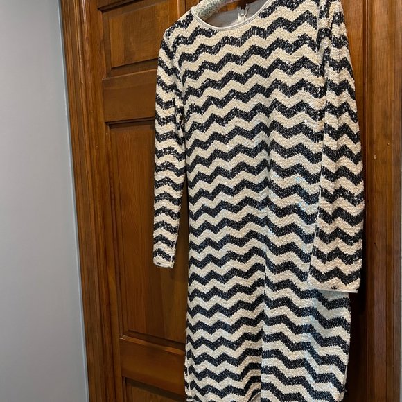 JCrew sequin striped mini dress - Picture 4 of 12